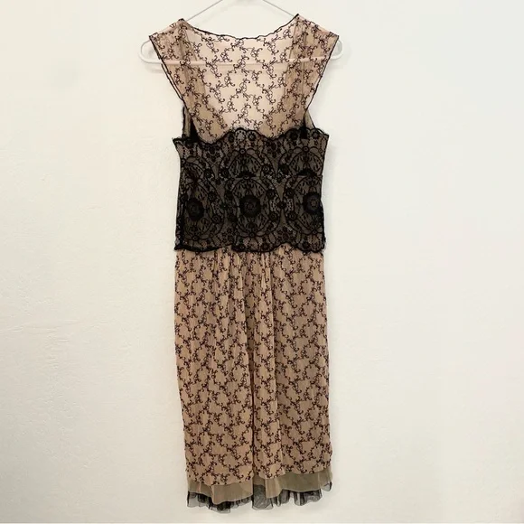 Only Hearts- Black & beige Lace Dress with Black Underlayer Slip-M - Picture 16 of 16